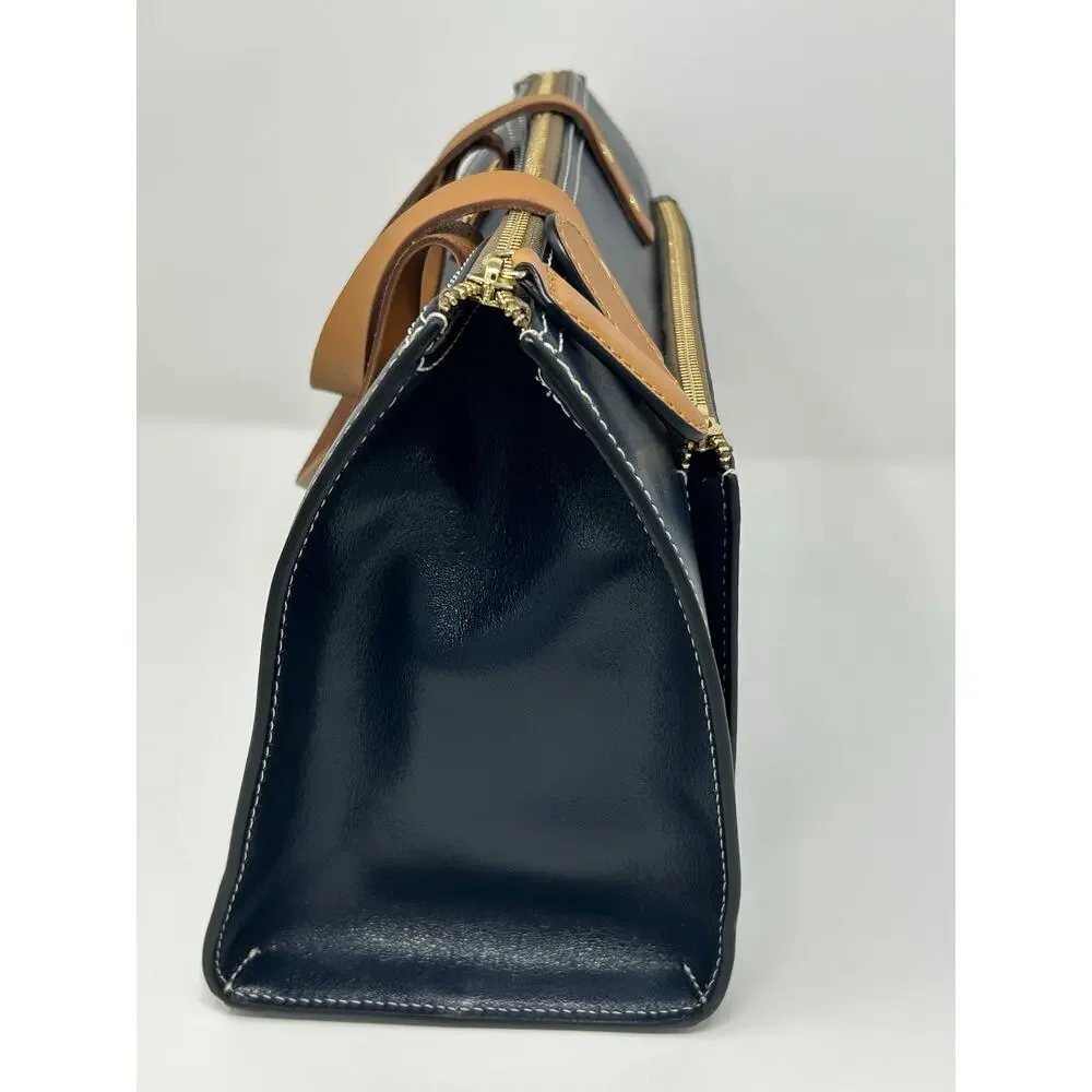 Orla Kiely Embossed Stem Willow Leather Bag - Picture 8 of 11